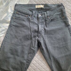 NEW MADEWELL Slim Fit Men's Jeans 5-Pocket Black Denim Size 29 X 30